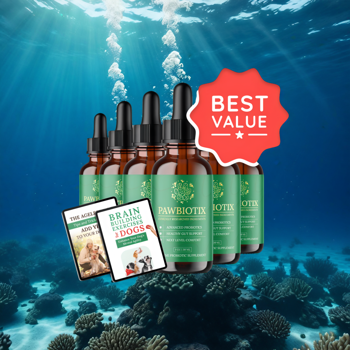 Pawbiotix - 6 Bottles + 2  Ebooks